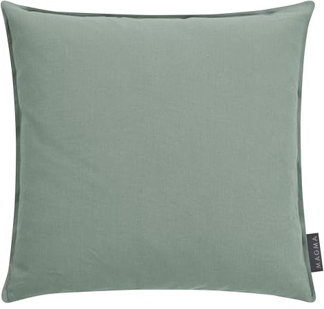 MAGMA Lion Kissenhülle aus 100% Leinen, 40x40cm, mit Stehsaum, Öko-Tex Siegel, waschbar bis 30°C, 1 Stück, Jade