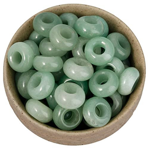 Nupuyai 20 Stück Dread Perlen Zum Auffädeln Großes Loch Kugeln Spacer Zwischenperlen Schmuck DIY Basteln 6 mm