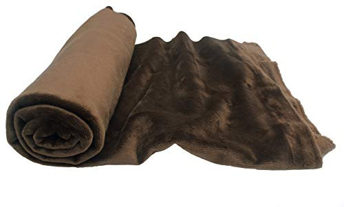 Minkee Strickstoff glattes Muster 50x160 cm (Dunkelbraun)