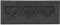 Nicoman Heart Embossed Shape Door Mat Dirt Trapper PVC Spaghetti Mat Washable Quick Drying Barrier Doormat-Dark Grey (Watertight Rubber-Back)-Runner (150x60cm)