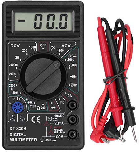 Fafeicy DT830B Multimeter, 12,3x6,8x2,3 Cm Tragbares LCD Digitales Elektronisches Voltmeter Amperemeter, Kann Gleichspannung Wechselspannung Gleichstrom Diodentriode Messen