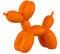 Modern Skulptur Dekofigur Ballon Hund Harz Statue, Kunst Ballon Hund Tier Statue Dekofigur Tischdeko, Kreativität Harz Ballon Hund Handwerk Geschenk Für Desktop Wohnzimmer Kuchen Bäckerei (Orange)