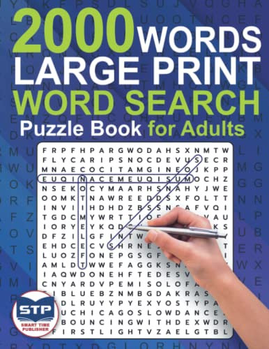 2000 Words Large Print Word Search: Puzzle Book for Adults (Big Large Set 5 in 1. New Edition 2.0)