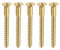 sourcing map 50 Stück Holzschrauben M3,5 x 35mm Flachkopf Blechschraube aus Messing mit Schlitz