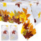 BETESSIN 2 Stück Herbst Tischdecken 130x220cm - Kunststoff Partytischdecke mit Ahornblatt Mustern - Herbst Tischdekoration für Herbstfest, Erntedankfest, Party Bankett Deko usw. (Dicke: 0.03mm)