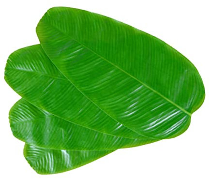 5pcs Fake Banana Leaves Botanical Decor Leaves Placemat Green Table Runner Banana Leaf Placemat Banana Leaf Table Mat Palm Leaf Green Decor Kitchen At Home Green Plants Banquet