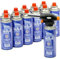 CAMPLORA Gasbrenner + 12 MSF-1a Gaskartuschen 227g - Piezo-Zündung - 1 kW - Lötbrenner Lötlampe Bunsenbrenner Küche und Werkstatt Brenneraufsatz Flambierbrenner gas brenner Gasbrenner mit Kartusche