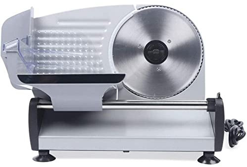 HSRG Electric Meat Food Slicer, Stainless Steel 1-15mm Automatic Commercial Cooks Meat Slicer Meat Cutter, for Frozen Meat Bread Cheese Cutter, Kitchen Cooking Baking Tool