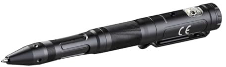 fenix T6 Halberd v2.0 - Bolígrafo multifuncional negro con linterna recargable de 80 lúmenes EDC | Acción de giro | Puerto de carga USB-C | Recambio Schmidt de 6,8 cm | IP66