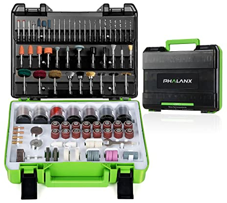 PHALANX PRA420-teiliges Zubehör-Set, 420-teiliges Zubehör-Set, Schäfte mit 3,2 mm Durchmesser, universelle Passform, alle Drehwerkzeuge für einfaches Schneiden, Schleifen, Schleifen, Schärfen