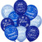 ZQBB Blue Geburtstags ballons mit Geburtstagsparty Muster Kindergeburtstag Ballons Dekoration Geeignet für Mädchen Junge Geburtstagsparty, Baby Dusche