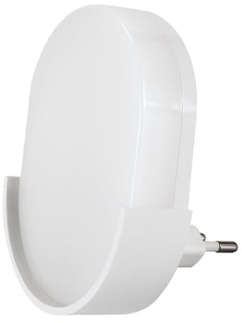 SILAMP Veilleuse Prise LED 1W Ovale avec Capteur Crépusculaire 220V