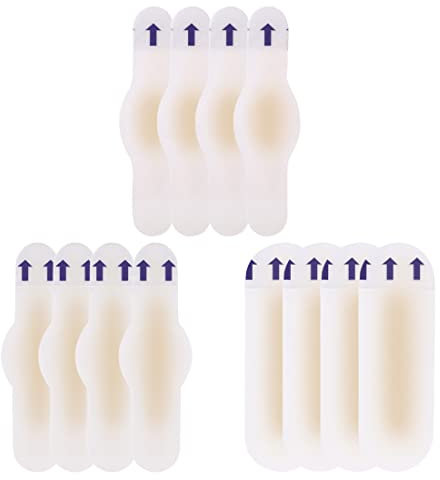 WeddHuis 12Pcs Apósitos Ampollas,Apósitos Para Ampollas, Gel Cuidado de Pies, Parches de Prevención de Ampollas, Parches de Ampollas, Prevención De Ampollas En Pies, Dedos y Talones