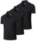 Gaiatiger 3er Pack Poloshirt Herren Männer Hemd Herren Kurzarm Leicht und Atmungsaktiv Sweatshirt Männer Golf Shirts(0427) 3Black-3XL