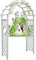 ALKOY da Giardino Bianco Pergolato in Legno per Matrimoni Piante Di Facile Montaggio Pergolato per Matrimoni, Giardino, Decorazioni per Feste, Piante Rampicanti, Interni Esterni W 1.2M 1.4M/Bianco/L