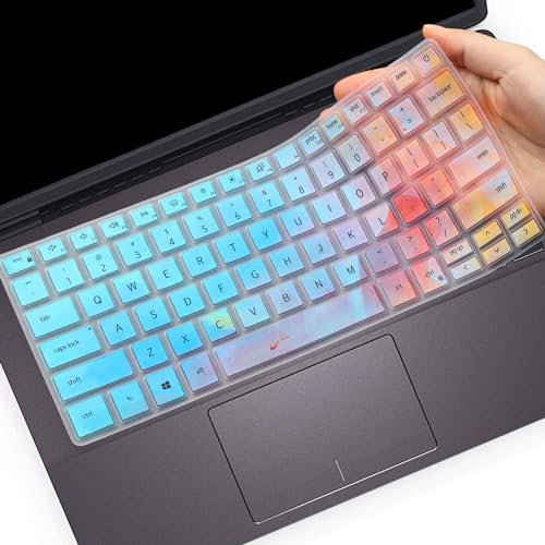 Keyboard Cover for Dell Inspiron 13 & Inspiron 14 5000 7000 5300 5301 5390 5391 7300 7306 7390 7391 7400 7405 7409 7490 5400 5405 5406 5490 5493 5498, Dell Latitude 3310 3410 -Colorful