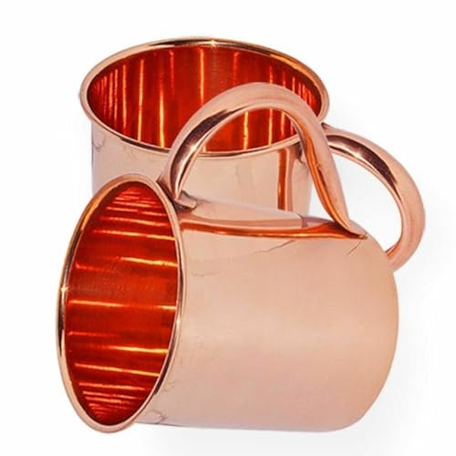 Exclusive Global 2 Royal 100% Copper Mugs 16oz Moscow Mule Home Decor Barware Christmas Gifts