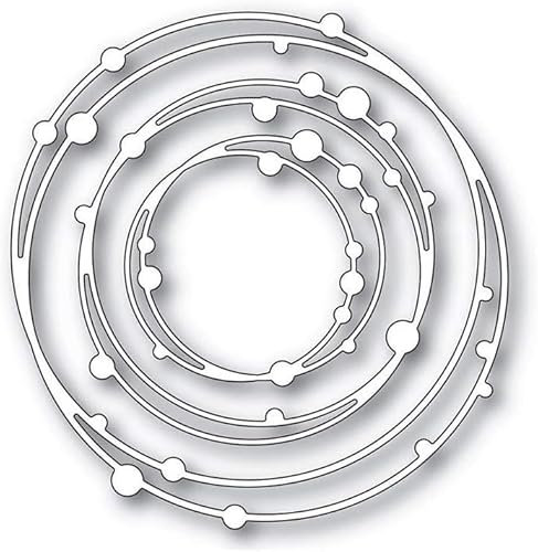 Silberne 3D-Stanzformen mit gepunkteten Linien, Kreis, Nesting-Rahmen, Metall, für Grußkarten, DIY, Scrapbooking, Album, dekorative Prägung, Handwerk, Stanzen