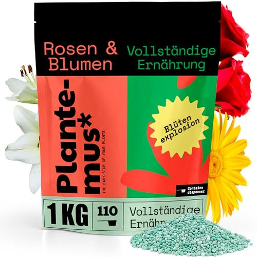 PLANTEMUS Abono Orquídeas, Flores Todo Tipo, Rosales, Hortensias, Geranios, Plantas con Flor. Fertilizante Granulado Floración Vistosa y Abundante, 1 KG