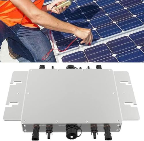 2800W Micro Wechselrichter Solar Inverter PV Mikro-Wechselrichter Mit IP65 Wasserdicht,Solar Wechselrichter Inverter Mit WLAN,Netzeinspeisung Funktion,Für Solarmodule Balkonkraftwerk