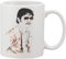 Functon+ Pablo Escobar mit Gläsern Portrait Keramiktasse weiß