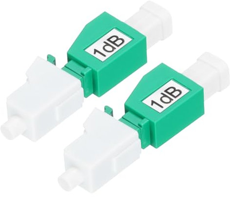QUARKZMAN 1db LC Faser Dämpfungsglied, LC/APC Singlemode Glasfaser Verbinder Stecker zu Buchse für Faseroptik Übertragung, 2 Stück