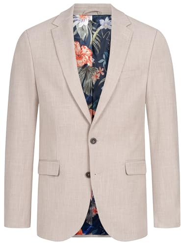 JEFF Herren JFLyle Sakko mit Stretch | Klassische Anzugjacke Herrenjackett Cornstalk, 46