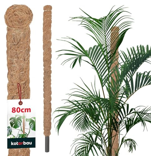 KOTARBAU® Moosstab für Monstera Kokos Natural ⌀ 2,5 x 80 cm Pflanzenstab Rankhilfe für Monstera Pflanzen Kokosstab Pflanzstab Rankstab Moss Pole Monstera Rankhilfe Blumenstab Moss Stab