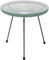 Kare Design Beistelltisch Acapulco Mono, Grün, Indoor und Outdoor Tisch im Retro-Design, Kleiner Gartentisch, Couchtisch für Balkon, Garten, Terrasse, Grünes Stahlgestell, Glas, 50x50x50 cm (H/B/T)