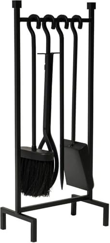 Fireplace Tools Sets 5 Pcs Fireplace Tools Sets Black Handle Wrought Iron Large Fire Tool Set Fireplace and Outdoor Fire Pit