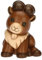 THUN, Stambecco Becky in Ceramica, Linea AbbracciAMI, Stambecco da Collezione, Idea Regalo per Natale, 8.5 x 9 x 11.5 cm