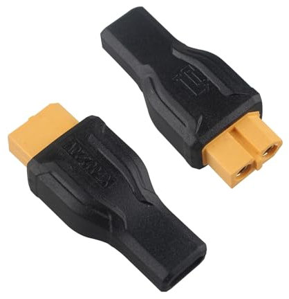 HALJIA 2PCS Type C Female to XT60 Female Adapter Connector XT60 to USB C Adapter 100W 20V 5A Charging Extension Connector Compatible with Drone Model Energy Storage Power Outdoor Monitor Power