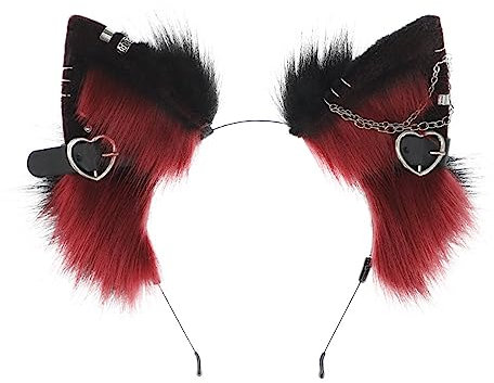 JOERBABU Haarband, Ohrform, Haarreifen mit Dekoren, Haarhalter, Cosplay, Party, Kopfbedeckung für Jugendliche und Erwachsene