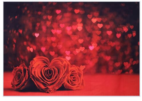 UKCOCO Décor de Fond Photo Rose Floral pour Saint-Valentin et Fête, Toile Murale Légère et Solide, Motif Rose Élégant, Mariage Chambre et Événement Romantique