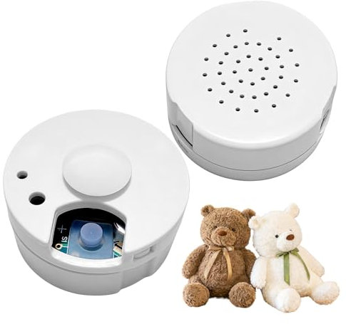 2 Stück Diktiergerät für Stofftiere für Kuscheltiere: 60 Sek Aufzeichnung für Stoffbärspielzeug, Aufnehmbares Soundmodul, Personalisierte Diktiergerät für Teddybär, Puppe, Plüschbär