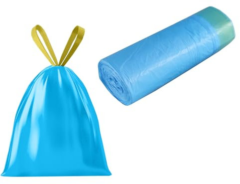 PORMYTRIP Portable Toilet Bags 10 Count 14 Gallon 55 Liter Biodegradable Portable Toilet Replacement Trash Bags for Camping,Car Travel,Long Road Trips,Blue