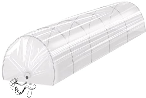 Zecnaud Gewächshaushaube 8-Draht PE Folientunnel Mit Frostschutz Bis -15°C Für Garten Balkonpflanzen Gemüsebeete Blumenkästen