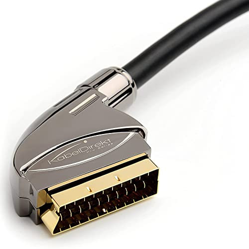 KabelDirekt – 5m Câble SCART (21 pôles, multi blindé, fiche de précision, Full HD)