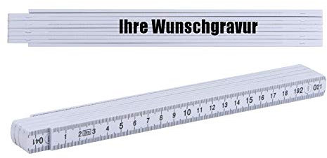 Zollstock mit Gravur / Gliedermaßstab / 2m / aus Kunststoff