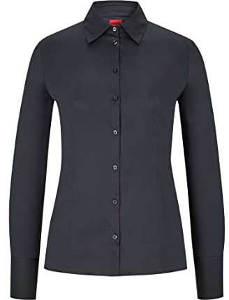 HUGO Herren Erondo Extra-Slim-fit Hemd aus Baumwoll-Popeline mit Cutaway-Kragen