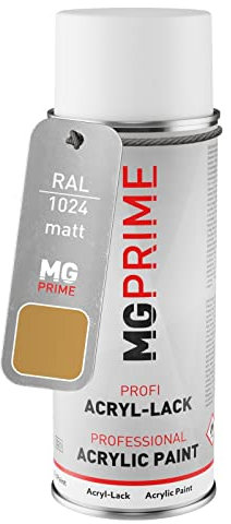 MG PRIME RAL 1024 Jaune ocre/Ochre yellow Bombe aérosol 400 ml mat séchage rapide