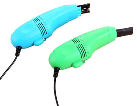 SOLUSTRE 2Pcs Computer Vacuum Cleaner Mini USB Computer Cleaners Handheld Keyboard Vacuum Cleaner for PC Computer (Random Color)