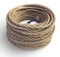 Amarcords - Cable de tela color YUTE, trenzado, yute, 3 metros, con 2 conductores 2x0,75 - Hilo eléctrico textil de color estilo clásico para lámparas bricolaje y iluminación vintage.