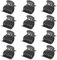Hot Roller Clips,12er Pack Kunststoff Lockenwickler Clip Frauen Lockenwickler Klammern Klauenklemmen Ersatz Mädchen Jumbo Hair Rollers für Haarschnitt Styling Salon 6 * 5 * 4CM Schwarz