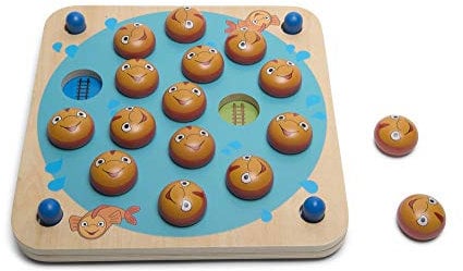 BS Toys Memo Fisch - Memory-Spiel mit 8 Varianten - Gesellschaftsspiel/Brettspiel für Kinder & Erwachsene - Für Kindergeburtstag/Weihnachten - Brettspiele ab 3 Jahren, Für 2-4 Spieler