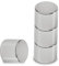 MAUL Neodym-Scheibenmagnet – Magnet mit hoher Haftkraft für einen vielseitigen Einsatz – Magnet rund mit elegantem und modernem Design – Ø 12 x 10 mm – 10er Pack – hellsilber