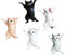 5 PCS Fun Cat Refrigerator Magnets Office Magnet Dancing Cats Fridge Magnet for Whiteboard, Refrigerator, Map, Notes, Calendar (5 PCS Style1)