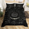 Loussiesd Sonne und Mond Bettwäsche Set 155x220cm Boho exotisches Dekor Bettwäsche Kinder Jungen Mädchen Galaxie Astrologie Bettbezug böhmischer Tribal schwarzer Bettbezug mit 1 Kissenbezug