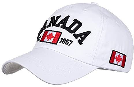 MILAX Unisex Baseball Kappen Baseball-Mütze Canada-Flagge Baumwolle Baseball Cap, Baseballkappe Ahornblatt Bestickt Herren Damen Verstellbar Papa Hut