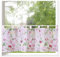 heimtexland ® Scheibengardine Blumen Gardine Digitaldruck HxB 45x120 Fensterdekoration Oekotex Bistrogardine Rosen Typ789 Rosen Rosa